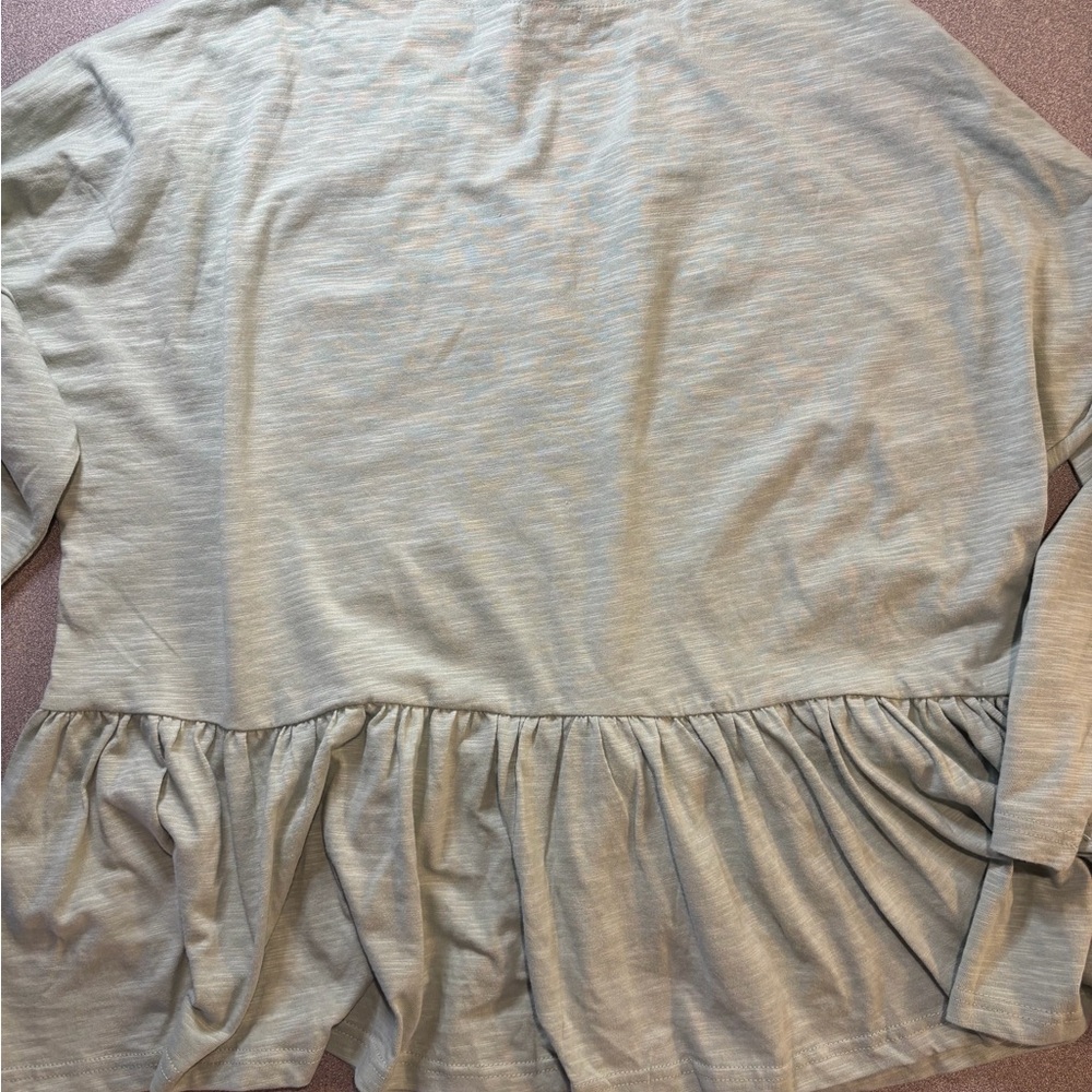 NEW Coco + Carmen Button up‎ Long sleeve Tunic Ruffle BlouseS/M - Picture 3 of 7